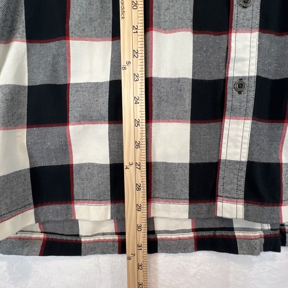 ATG Wrangler Plaid Flannel Shirt Outdoor Mens XXL All Terrain Gear Black Red 2XL - Picture 7 of 12